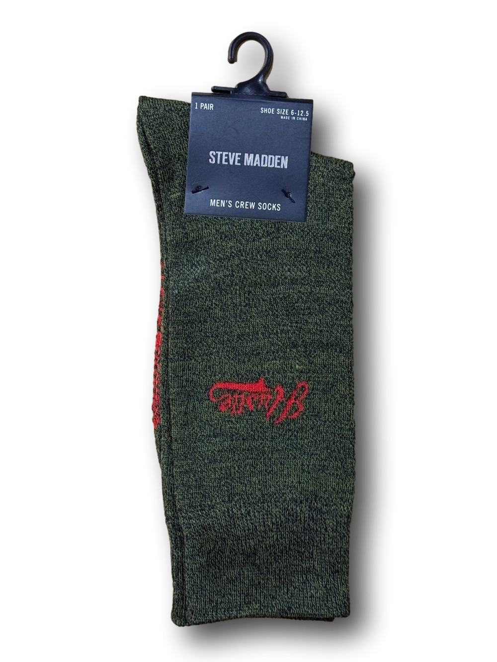 3/$18 Steve Madden "Hustle" Funny Novelty Crew Socks - NWT